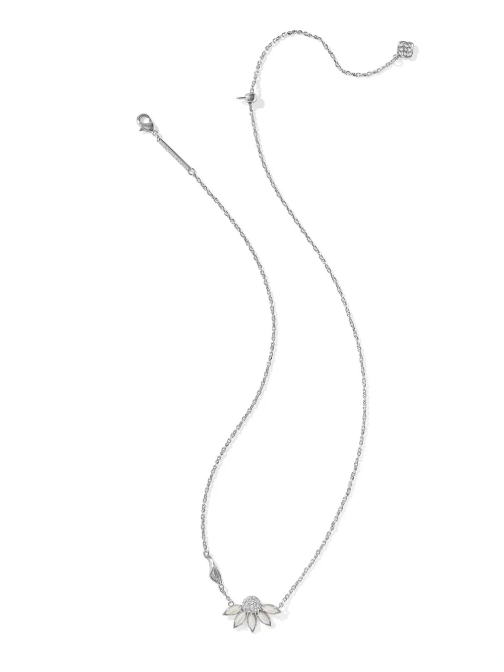 Kendra Scott Anya Flower Silver Pendant Necklace